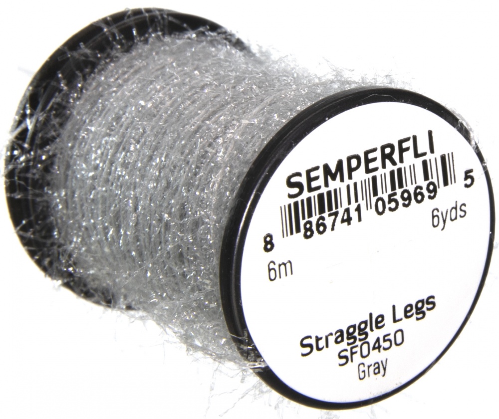 Semperfli Straggle Legs Sf0450 Gray Fly Tying Materials (Product Length 6.56 Yds / 6m)